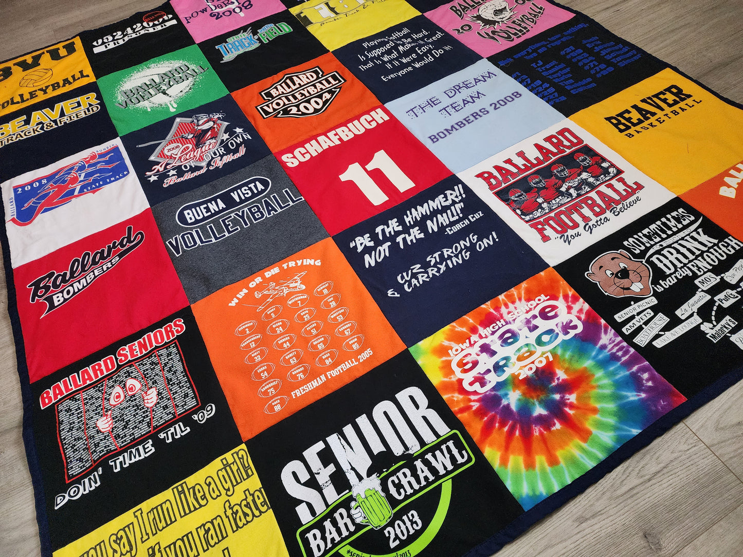 Classic Block T-Shirt Quilt | Most Popular Custom Memory Quilt