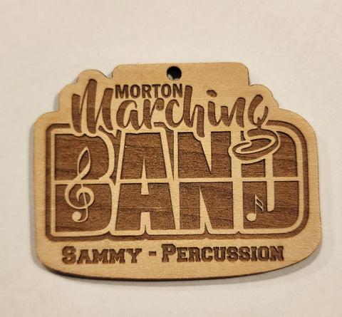 Morton Marching Band Wooden Ornament
