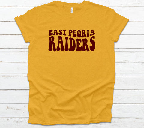 East Peoria Raiders Groovy Waves Tee - InStore