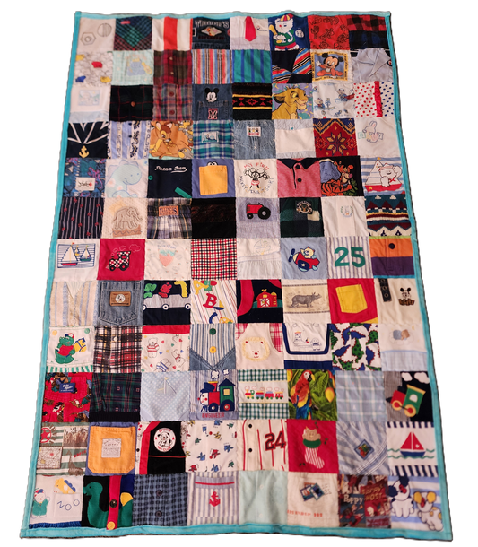 Baby & Childhood Memory Quilt – Custom Keepsake Made from Baby Clothes