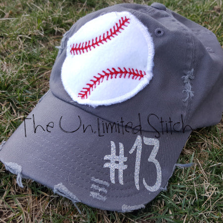 Big Baseball Ball Distressed Hat - InStore