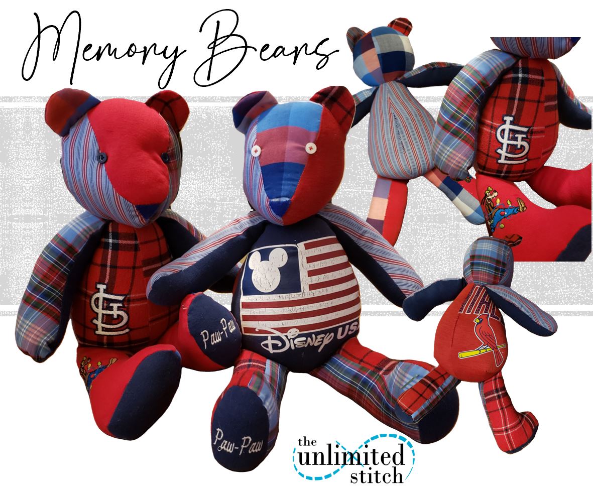 Memory Bear Made from Loved One's Clothing Large