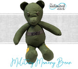Military Keepsake Memory Bear made from Service Uniforms - Large