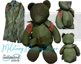 Military Keepsake Memory Bear made from Service Uniforms - Large