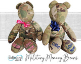 Military Keepsake Memory Bear made from Service Uniforms - Large