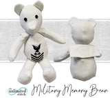 Military Keepsake Memory Bear made from Service Uniforms - Large