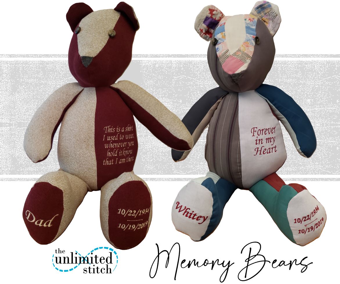 Memory Bear from Loved One’s Clothing - 14” & 18” Keepsake Bear