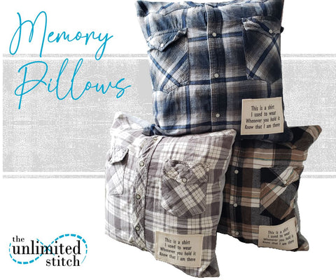 Keepsake Memory Pillow Made from Loved Ones Clothes
