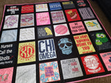Framed T-Shirt Quilt Made from Clothing