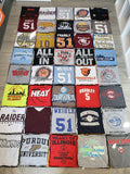 Raggy Style T-Shirt Quilt Made from Clothing Items