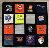 Framed T-Shirt Quilt Made from Clothing