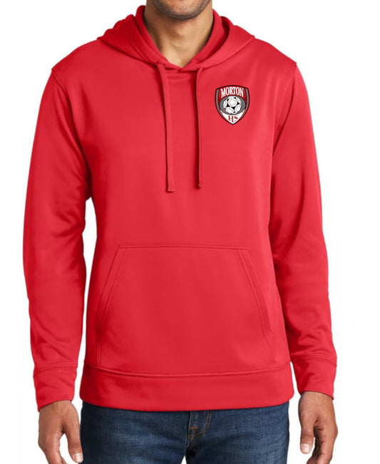 Morton HS Soccer Crest on Dri-Fit Hoodie Sweatshirt