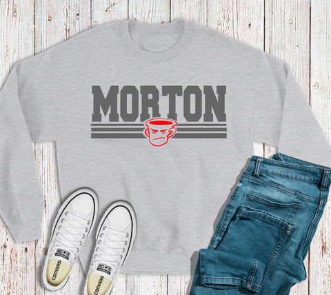 Morton Varsity Stripes Crew Sweatshirt