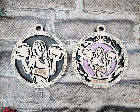Personalized Cheerleader Circle Ornament
