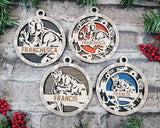 Personalized Wrestling Sports Circle Ornament