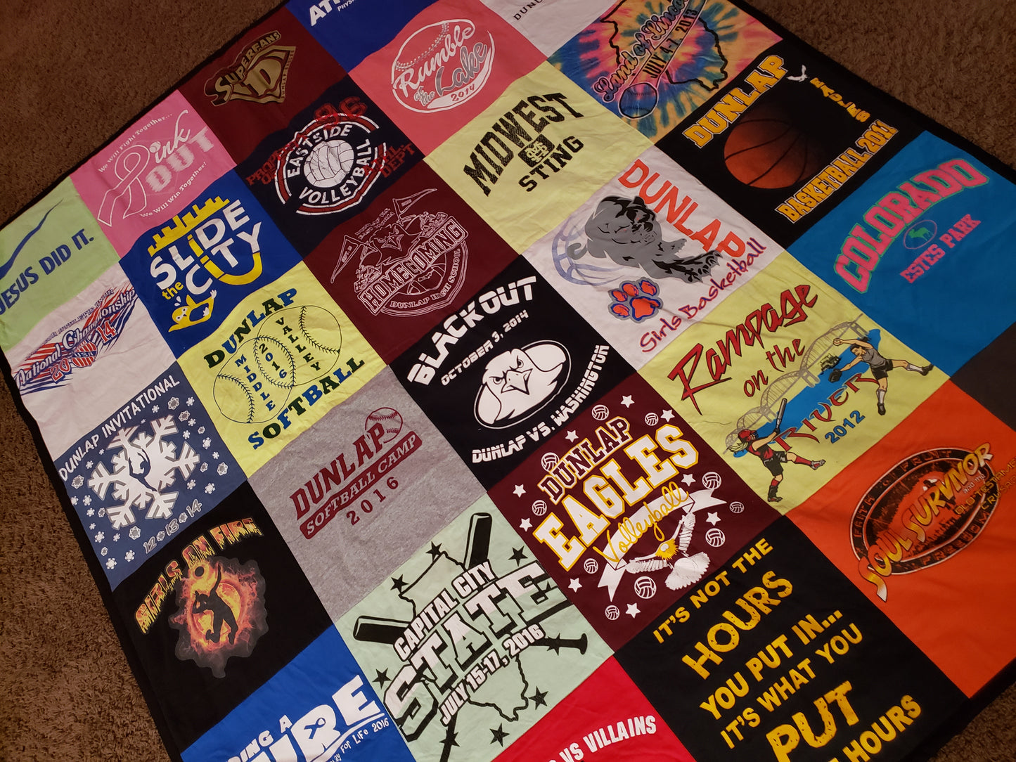 Classic Block T-Shirt Quilt | Most Popular Custom Memory Quilt