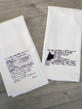 Handwritten Recipe Tea Towel – Original or Cleaned Image Option