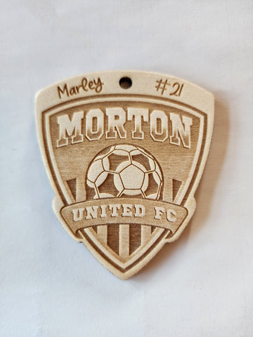 Morton United FC Soccer Crest Ornament