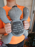 Memory Puppy Keepsake made from loved one's sweatshirt