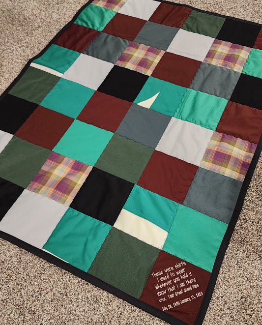 Small Square Memorial Quilt – A Thoughtful Keepsake from Meaningful Clothing