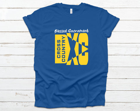 Blessed Sacrament Stacked Cross Country Shirt