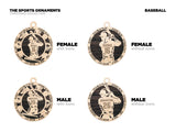 Personalized Baseball/Softball Sports Circle Ornament