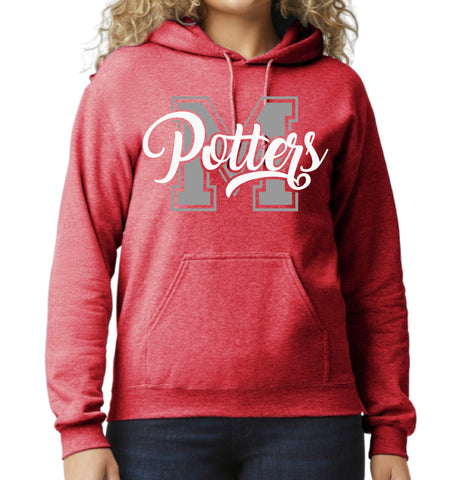 Morton Varsity M Potters Heathered Red Hoodie - In-Store