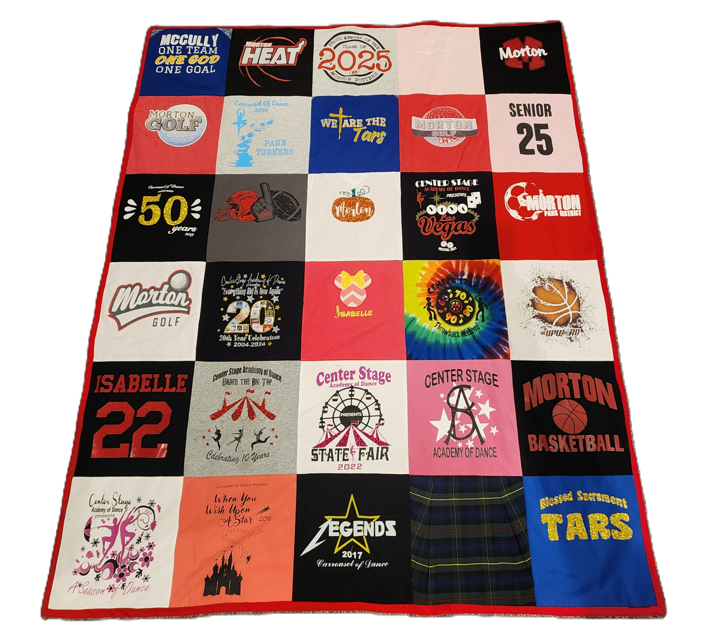 Classic Block T-Shirt Quilt | Most Popular Custom Memory Quilt