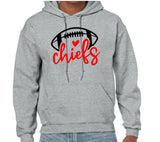 Chiefs Football Heart Gray Sweatshirt