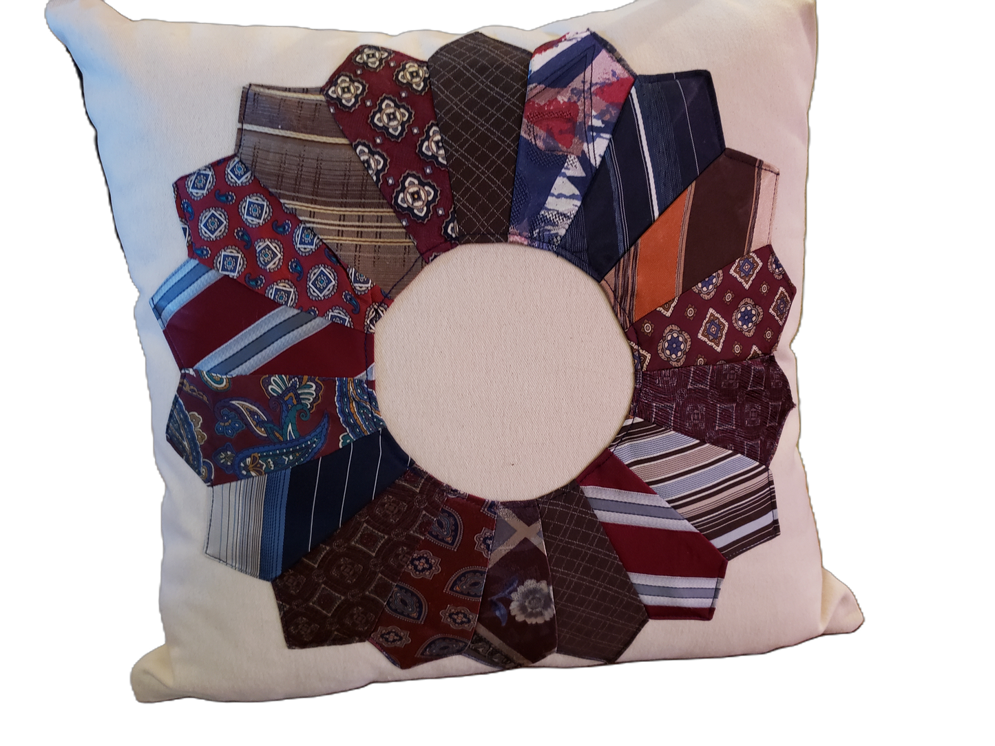 Memory Pillow Made from a Loved One's Ties - Dresden Circle