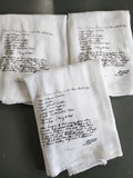 Personalized Recipe Keepsake Towel - Cotton Flour Sack Towel