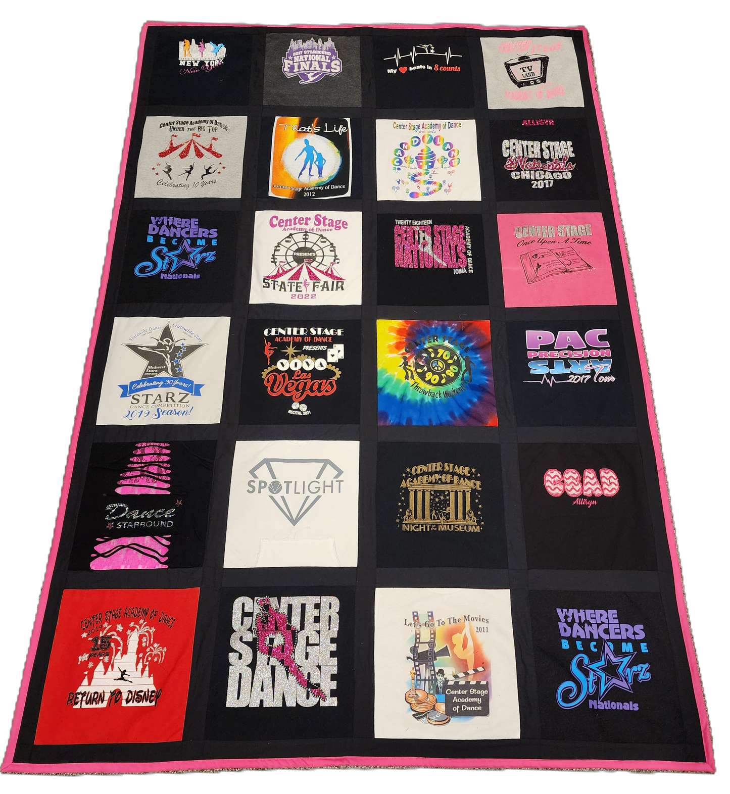 Framed T-Shirt Quilts | Custom Memory Quilts with Sashing