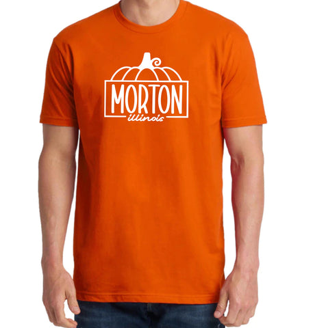 Morton Half Pumpkin Orange Shirt - Adult