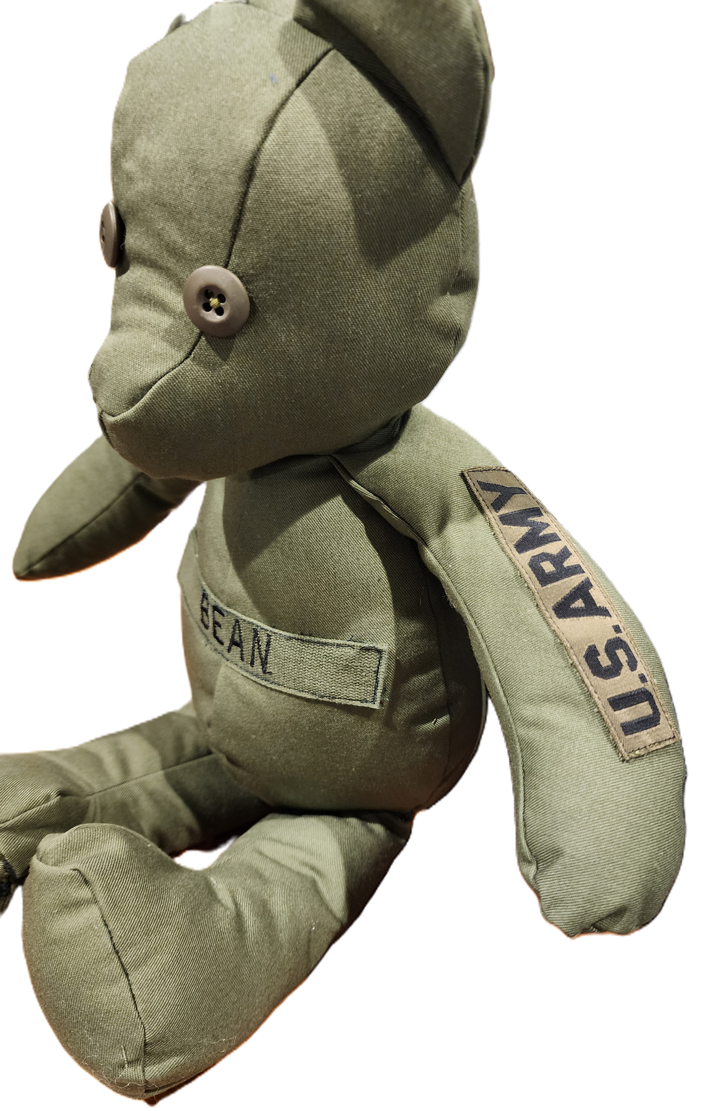 Military Memory Bear from Uniforms | 18" Service Keepsake Bear