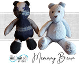 Memory Bear Made from Loved One's Clothing - Large