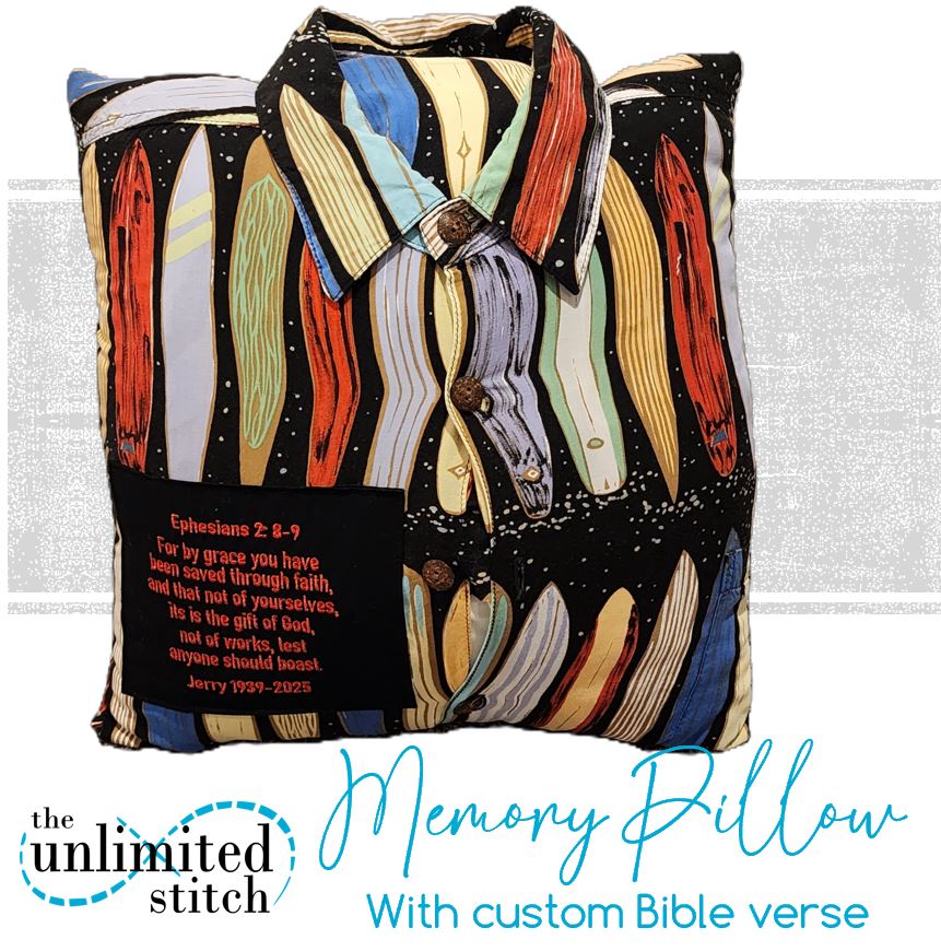 Custom Memory Pillow from Loved One’s Clothing | Memorial Keepsake