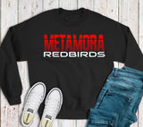 Metamora Redbirds Striped Sweatshirt