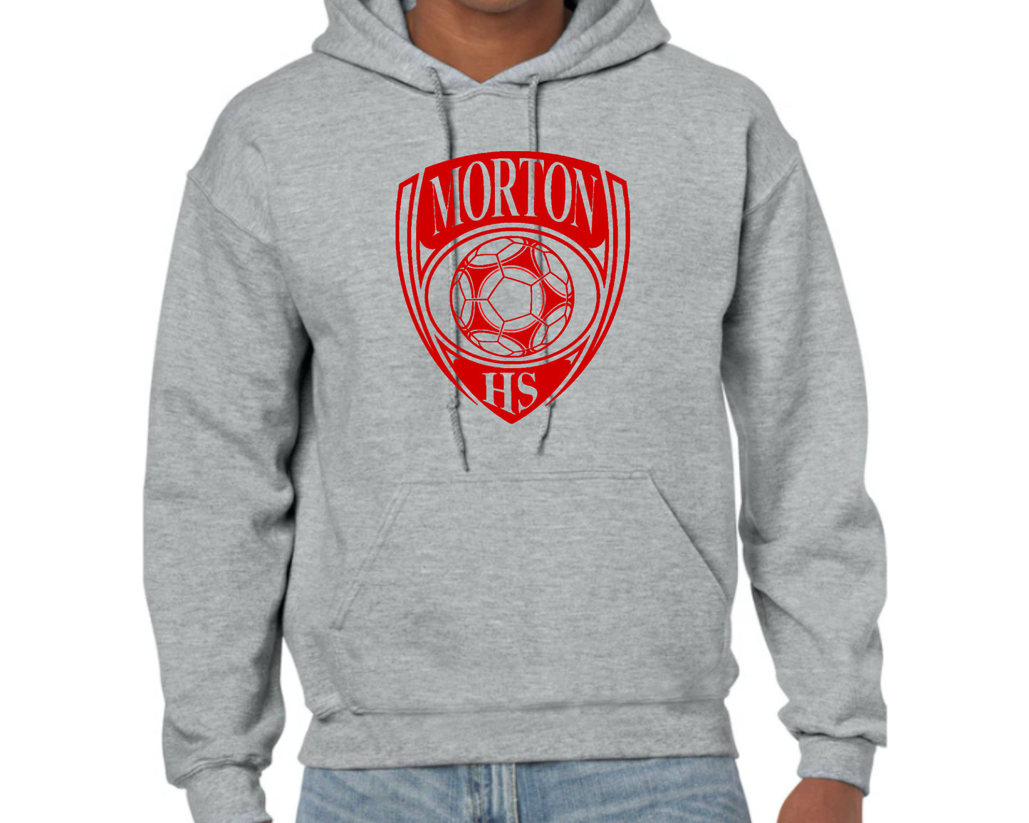Morton HS Soccer Single Color Crest Sweatshirt