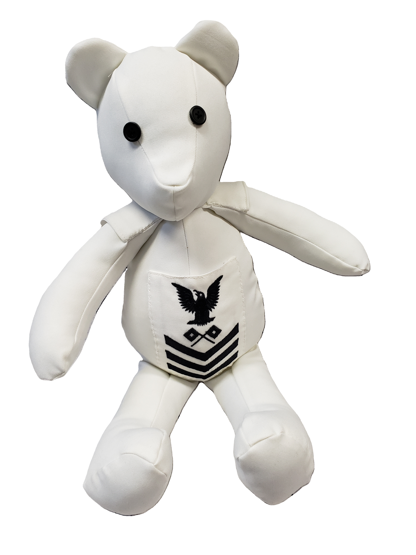 Military Memory Bear from Uniforms | 18" Service Keepsake Bear