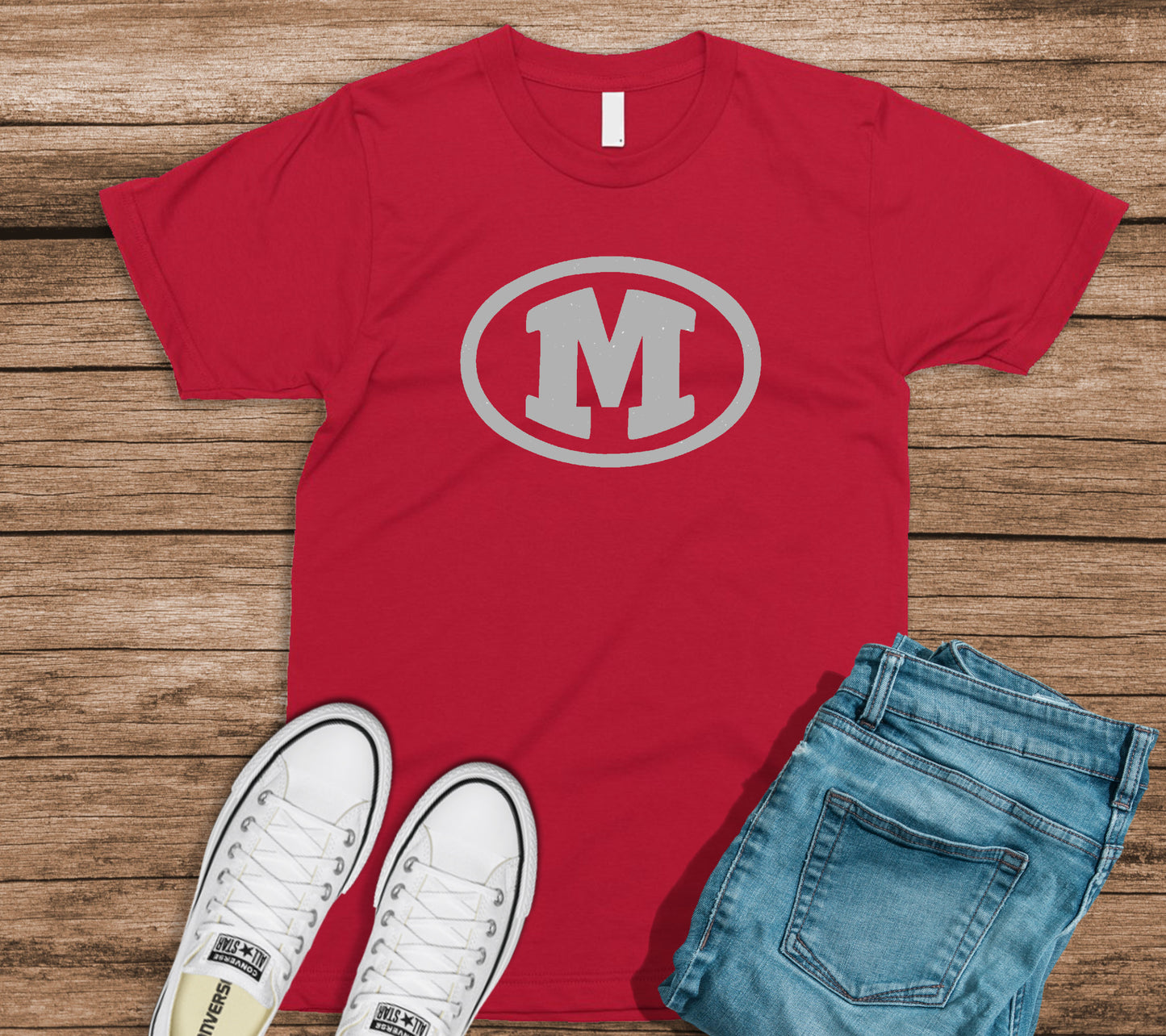 Morton Potters Oval Outline Tee - Glitter or Matte