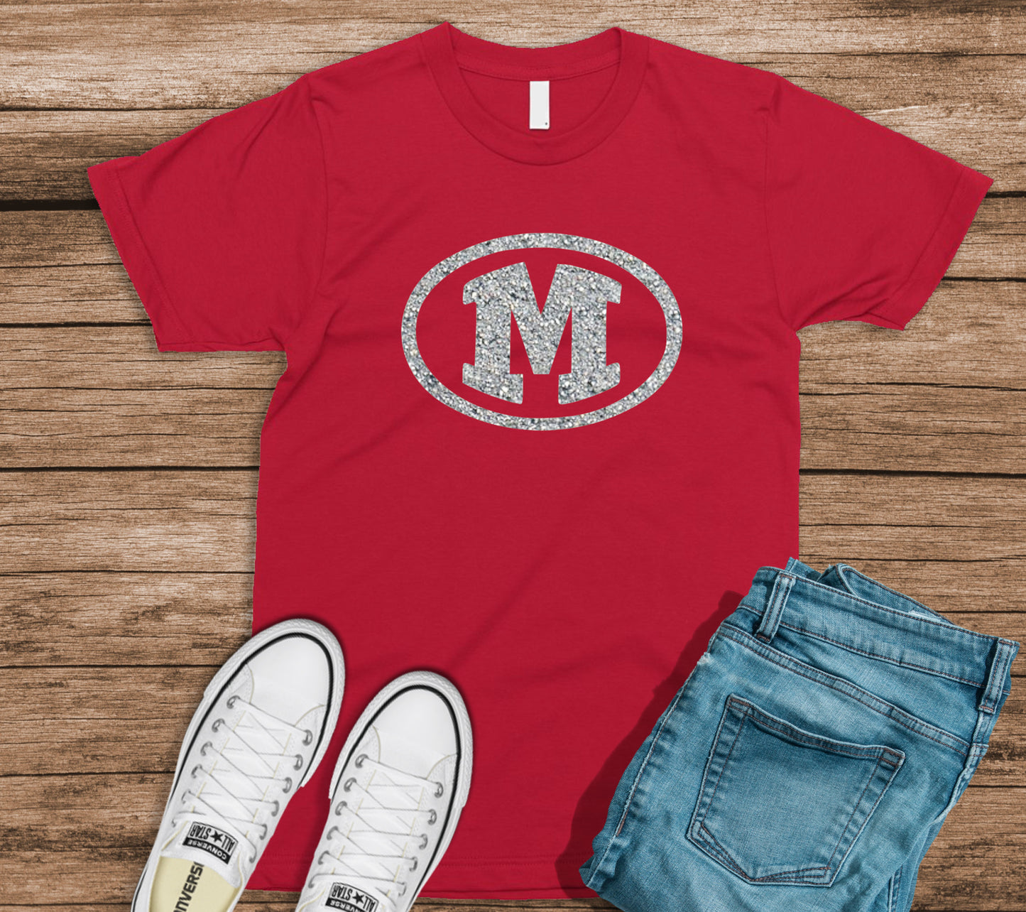 Morton Potters Oval Outline Tee - Glitter or Matte