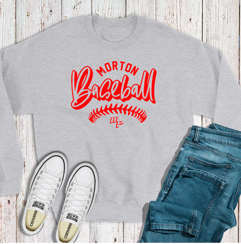 Morton Big Laces Baseball Sweatshirt