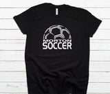 Morton Soccer with Ball on Short Sleeved Bella Tee
