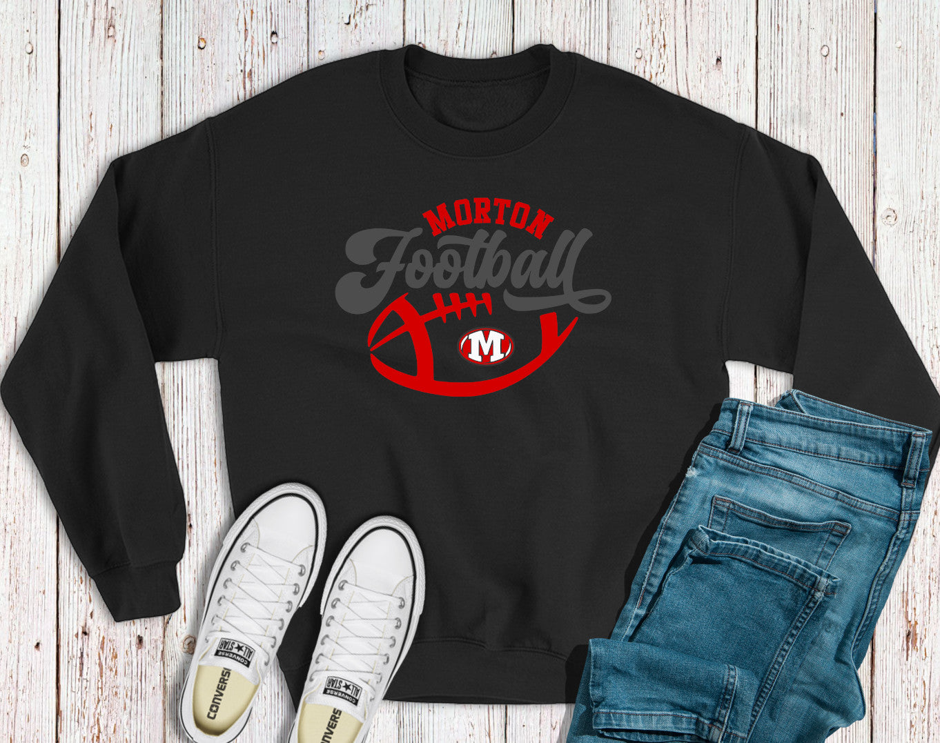 Morton Football Script Sweatshirt