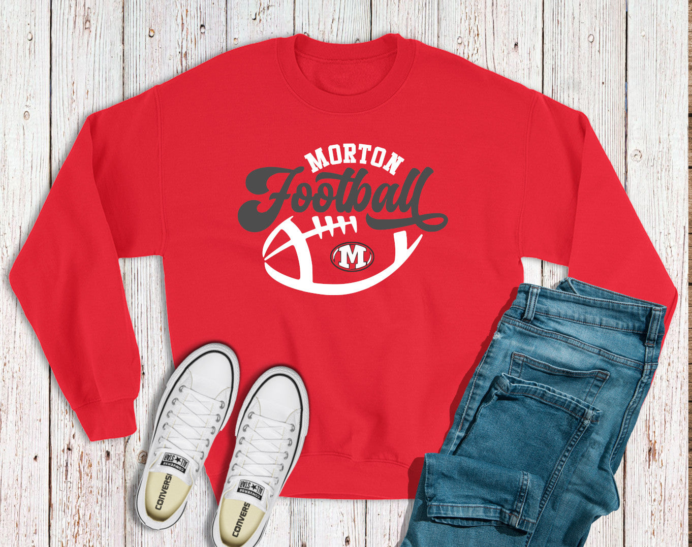Morton Football Script Sweatshirt