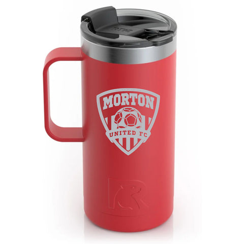 Morton United RTIC Brand Engraved 16 oz Red Travel Mug