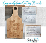 Handwritten Recipe Bamboo Cutting Board – Laser Engraved Family Heirloom