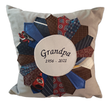Memory Pillow Made from a Loved One's Ties - Dresden Circle