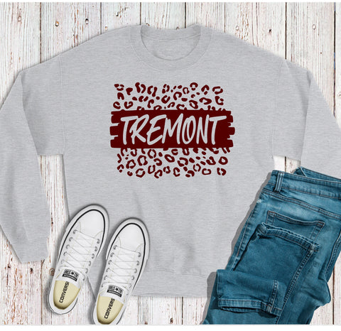 Tremont Cheetah Gray Crew Sweatshirt - InStore