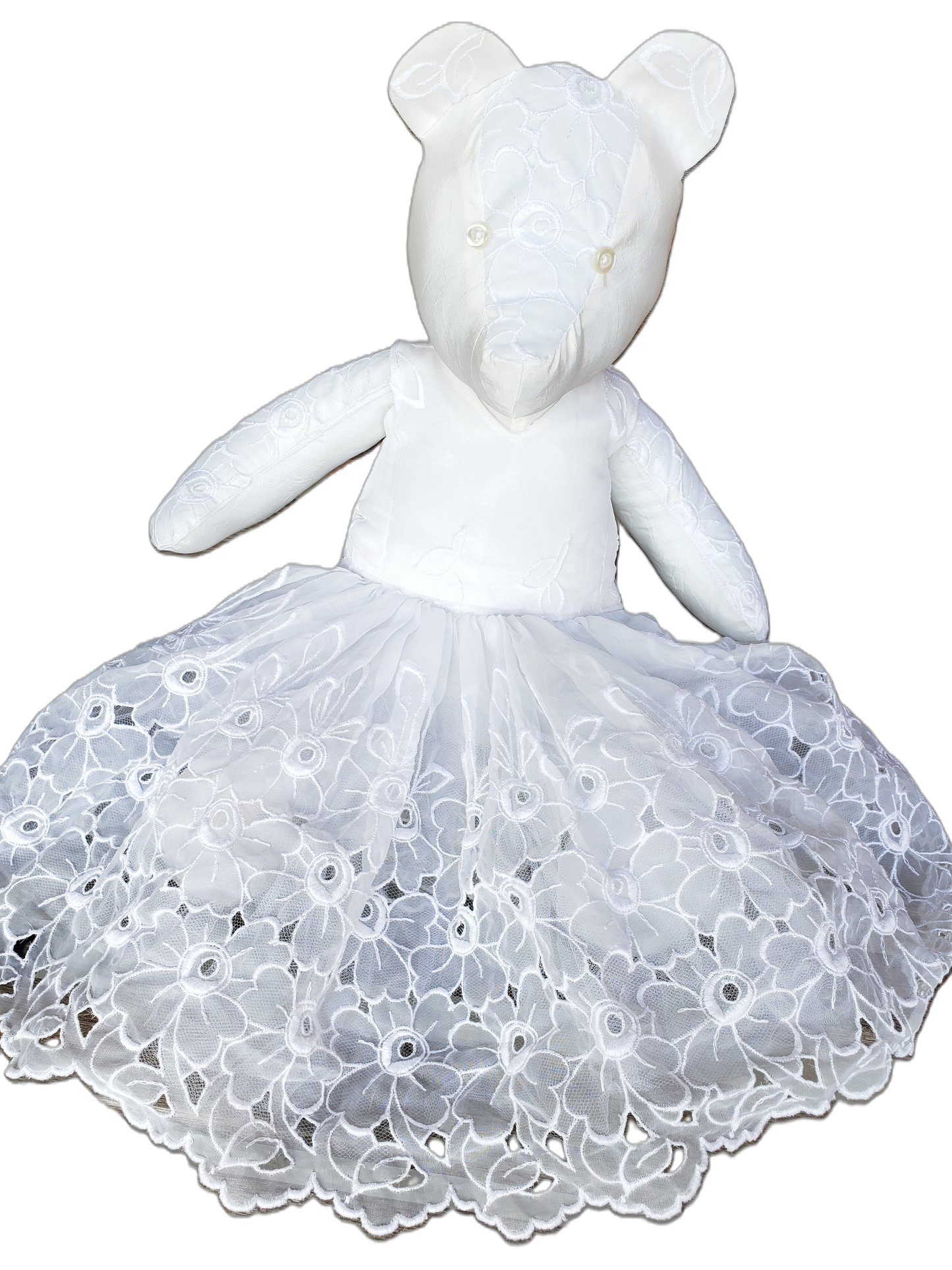 Wedding Dress Memory Bear with Dress